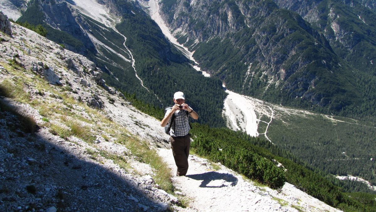 Abstieg auf dem Pioniersteig