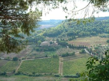 Blick von Felsen von Orvieto